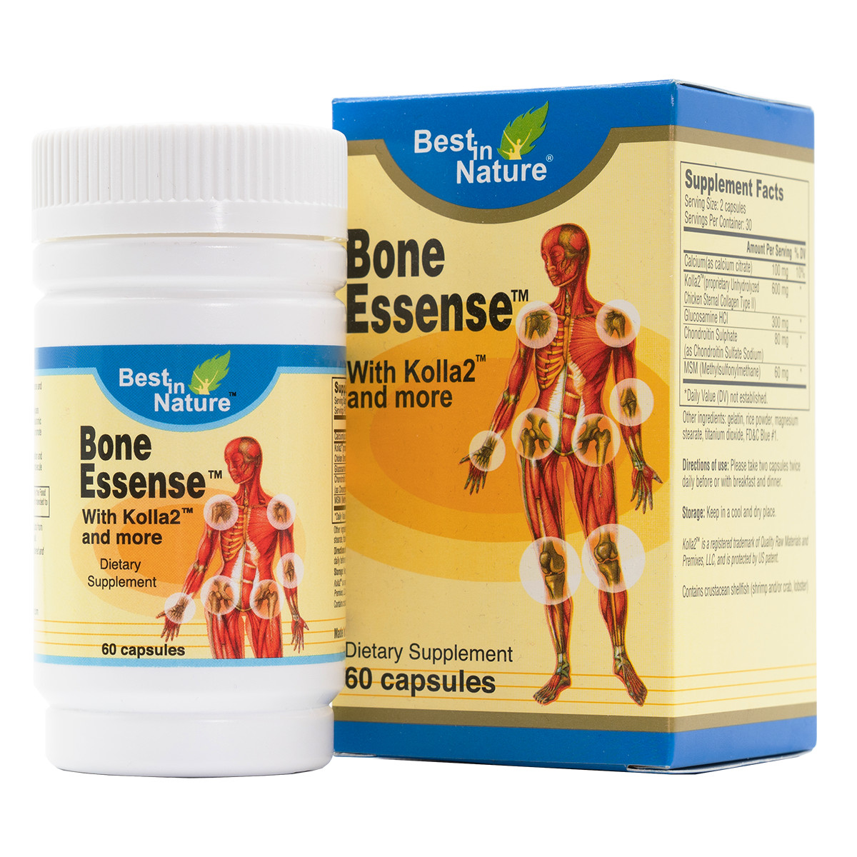 Bone Essense™ with Kolla2® (Type II Collagen) Bone & Joint Health Supplement
