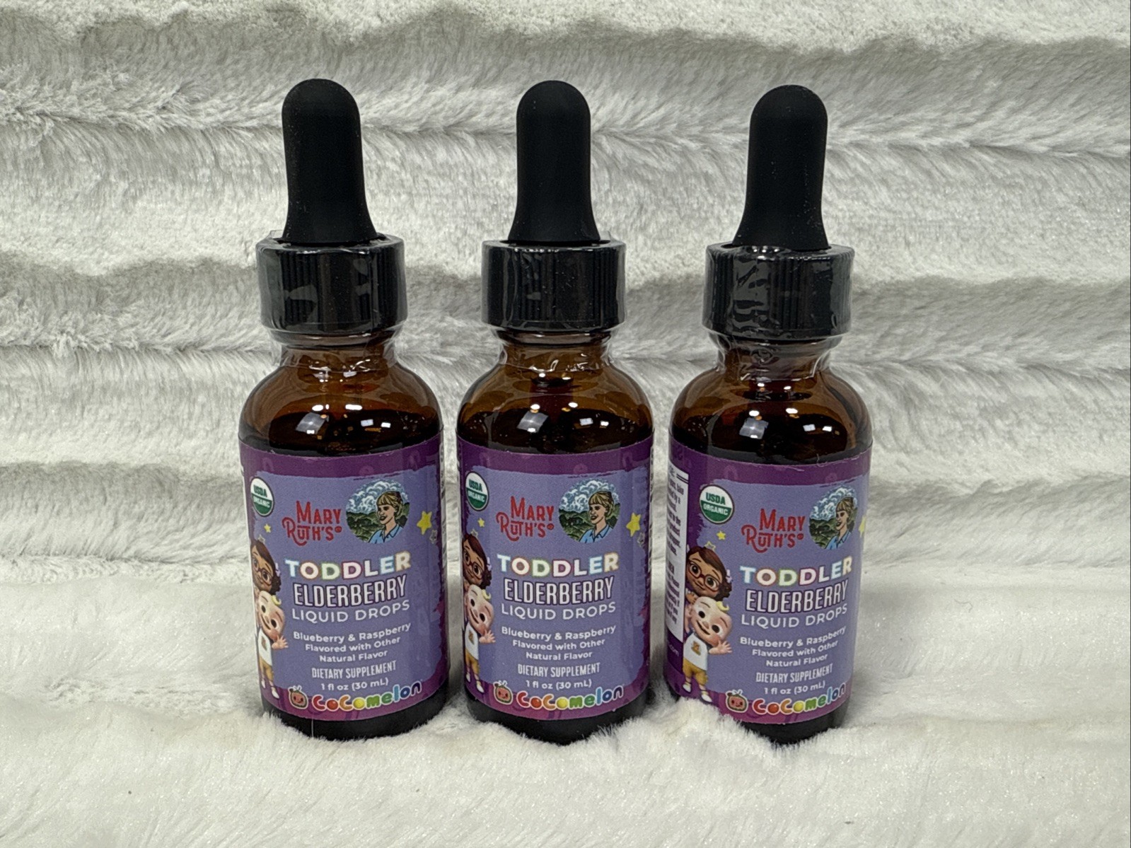 3 Mary Ruth’s Toddler Elderberry Liquid Drop Blueberry, Raspberry, 30mL) 11/2026