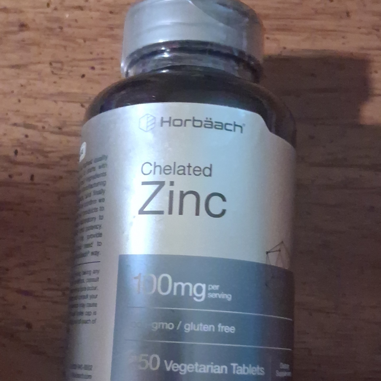 Horbaach Chelated Zinc 100 mg Immune Support, 250 Tablets, Vegetarian Non-GMO