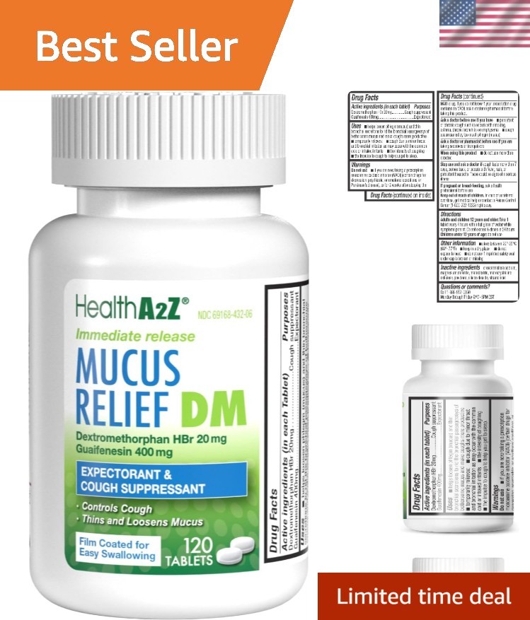 Instant Acting Cough Relief – Dextromethorphan 20mg & Guaifenesin 400mg Tablets