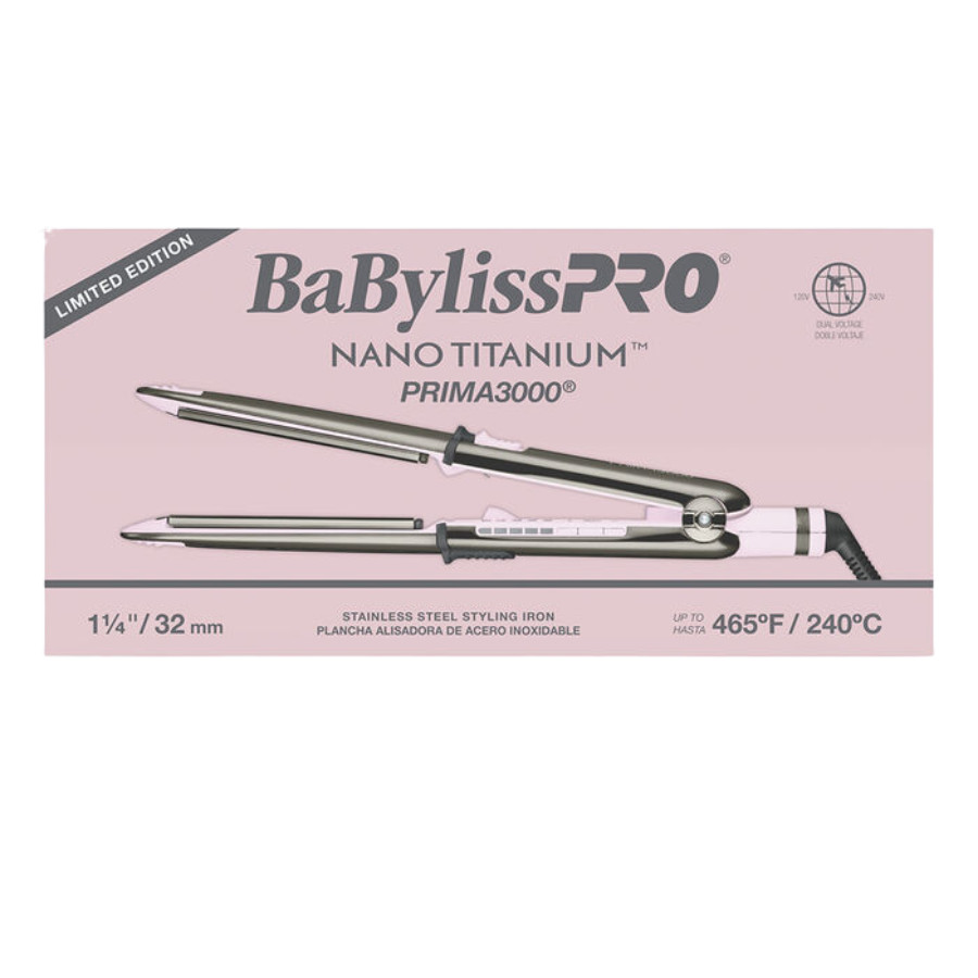 BaBylissPRO Nano Titanium Prima3000 1¼” Ionic Flat Iron | BNT3000TPK