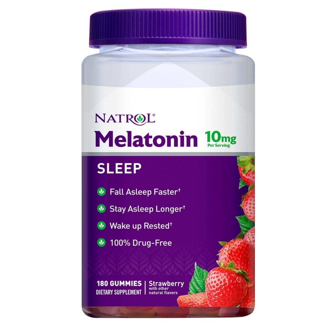 Natrol Melatonin Gummies 5 mg – 180 Gummies , Sleep faster, always Fresh & new