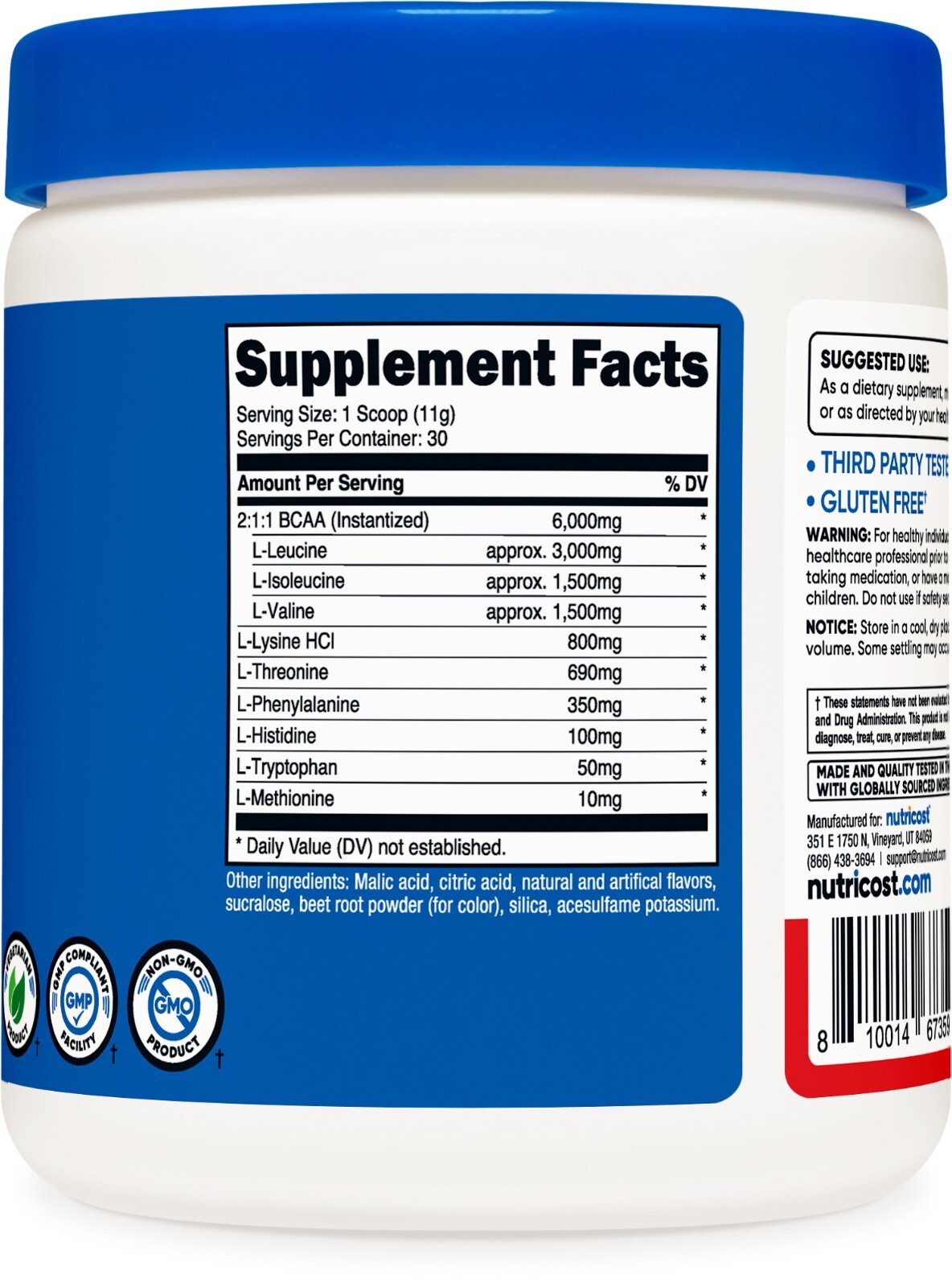 Nutricost EAA Powder 30 Servings (Fruit Punch) – Essential Amino Acids