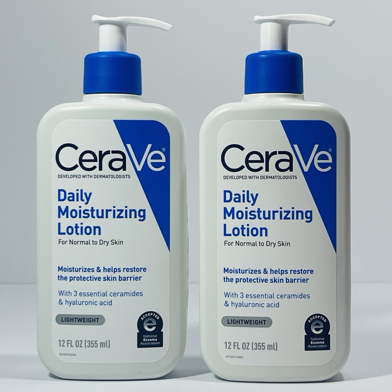 New 2 Pack CeraVe Daily Moisturizing Lotion For Normal To Dry Skin 12oz