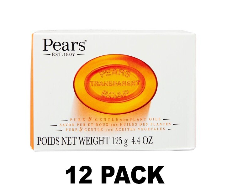 12 Pack Pears Pure & Gentle Transparent Soap 4.4 oz/125 g. Bar Soap