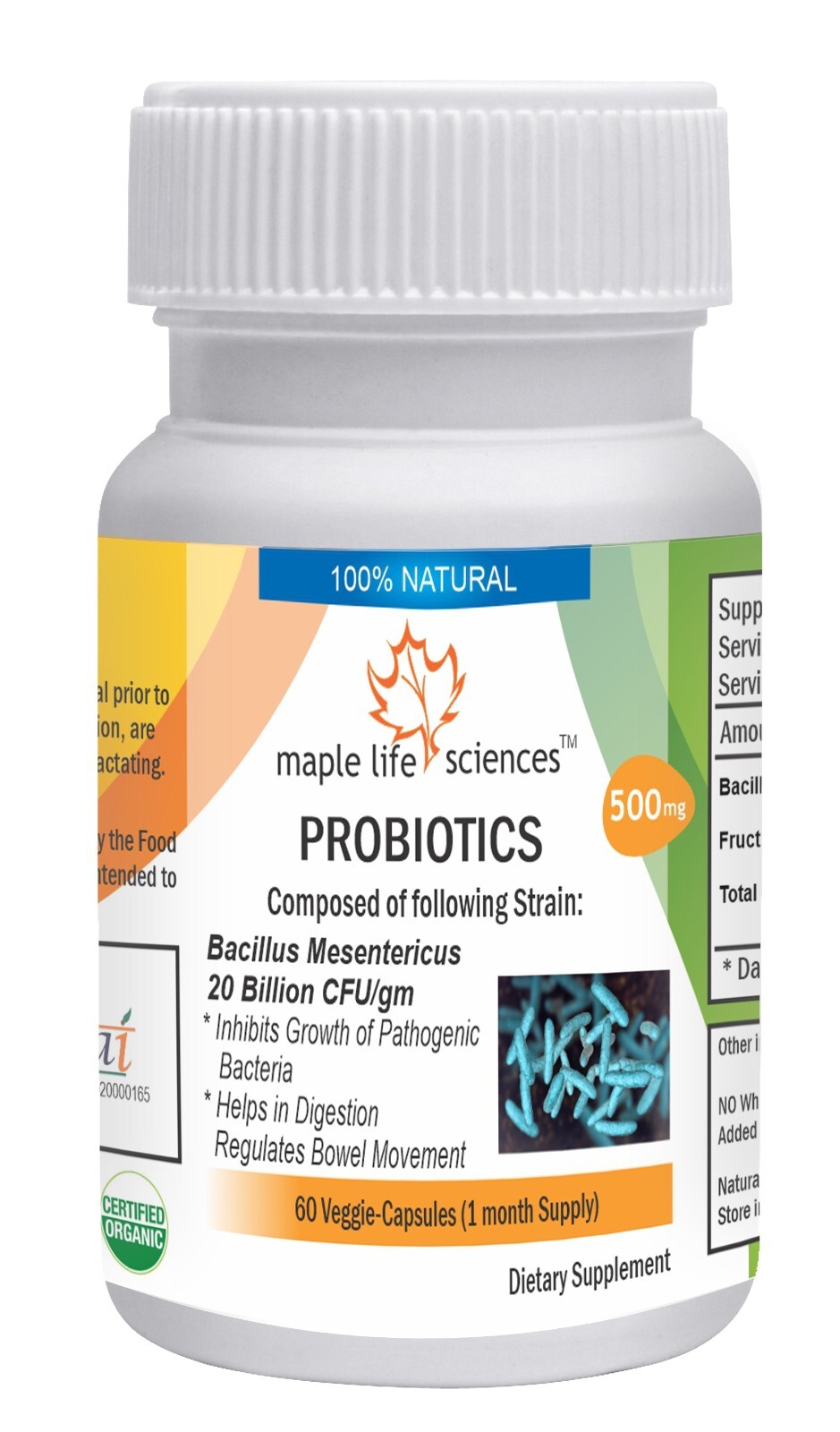 Probiotic blend of Bacillus mesentericus 20 Billion CFU/GRAM Capsules 35