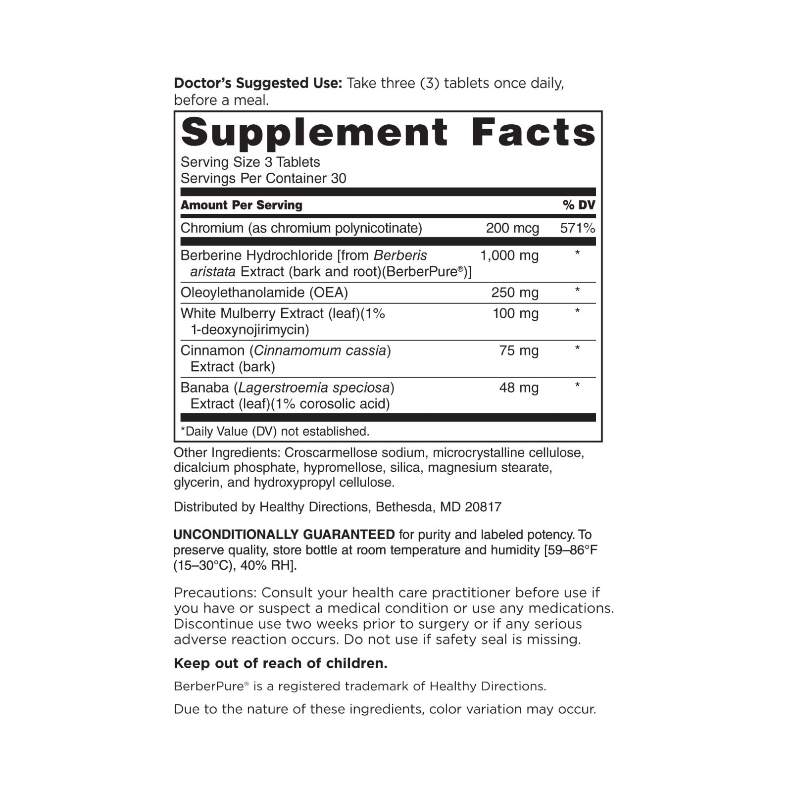 GlucoGold Advanced Berberine 1000mg with Cinnamon & Chromium – 90 Tablets x2 Pac