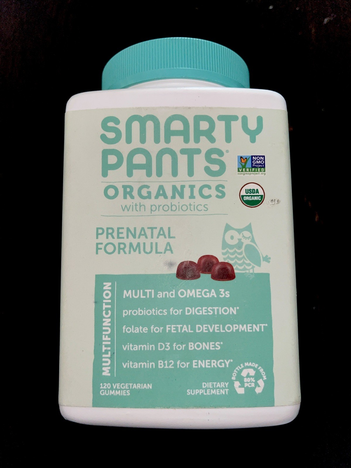 SMARTYPANTS – Organic Pre-Natal Multi With Probiotics – (120) Gummies Exp 12/26