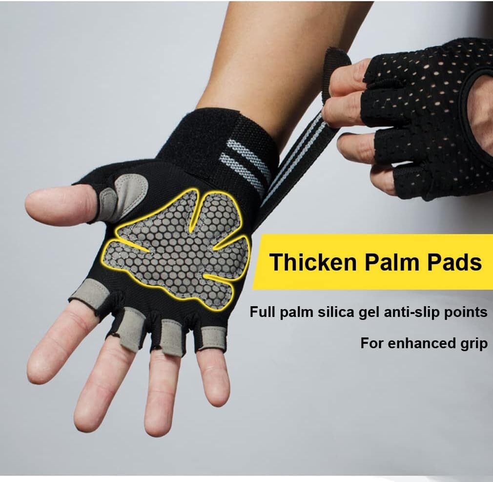 Workout Gloves Weight Lifting Gloves With Wrist Support Gym Fitness Men & Women