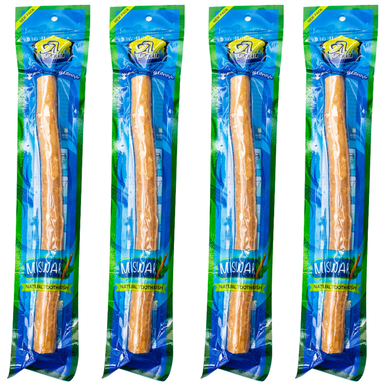 Al Khair Organic Miswak Sticks Natural Teeth Cleaning Herbal Roots – 5 PACK
