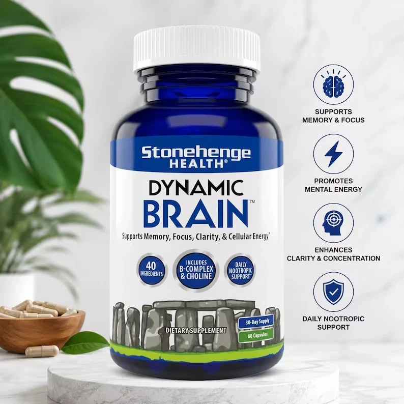 5 Pack Dynamic Focus Supplement 60 Capsules Memory Brain Clarity – Exp 2028