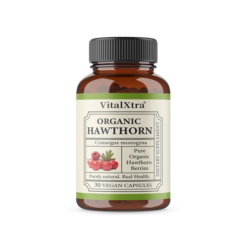 Organic Hawthorn Capsules Supports Heart Digestive Circulatory System Health