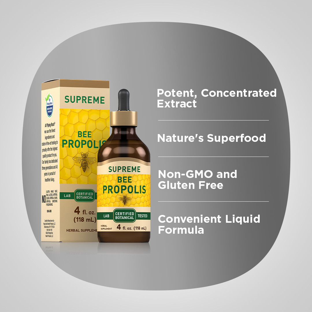 Bee Propolis Tincture | 4 Fl Oz | Extract Liquid | Non-GMO | by Ping Rock