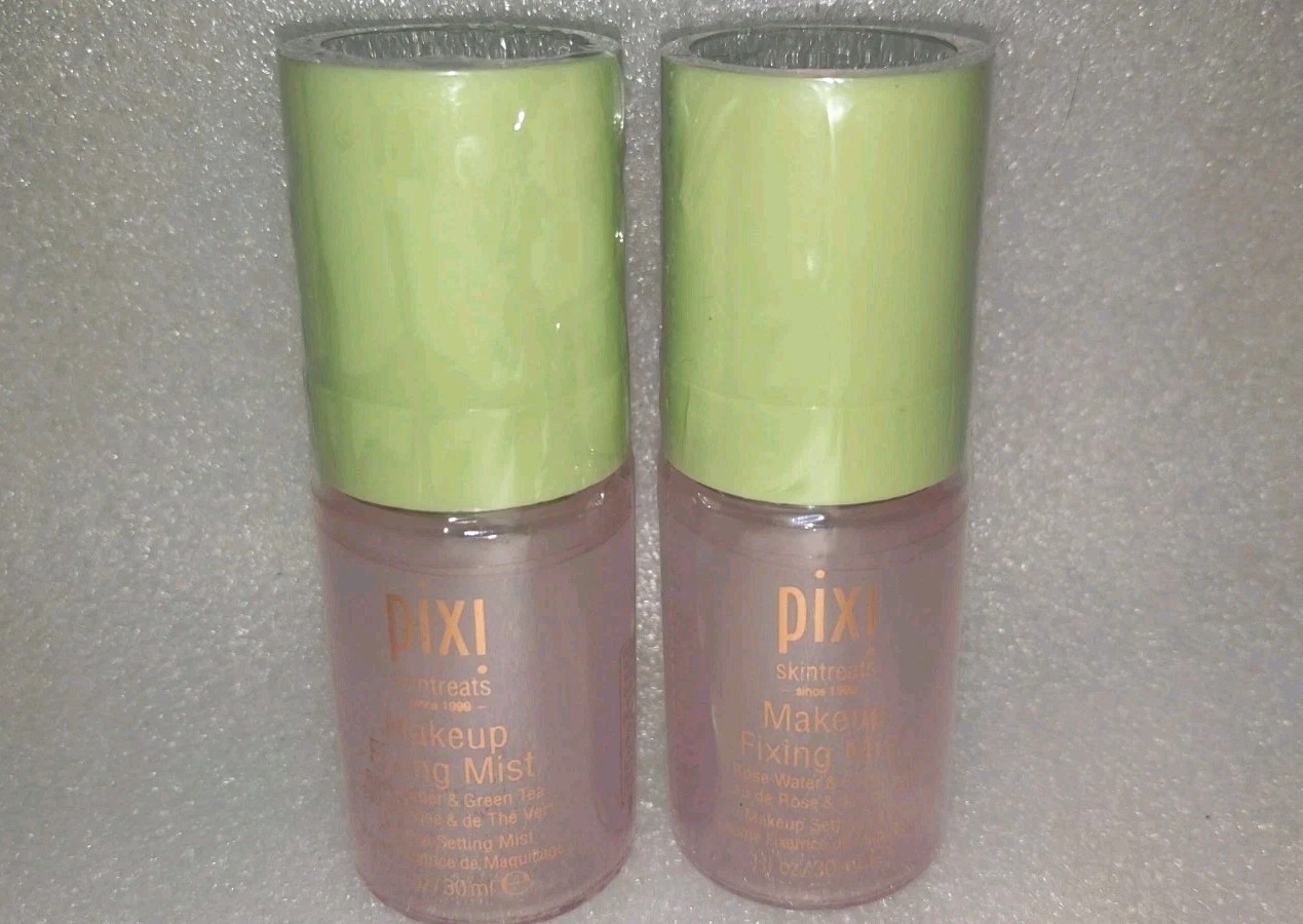 Pixi Fixing Mist Rose Water & Green Tea Makeup All Over Setting 1 fl oz Lot Of 2