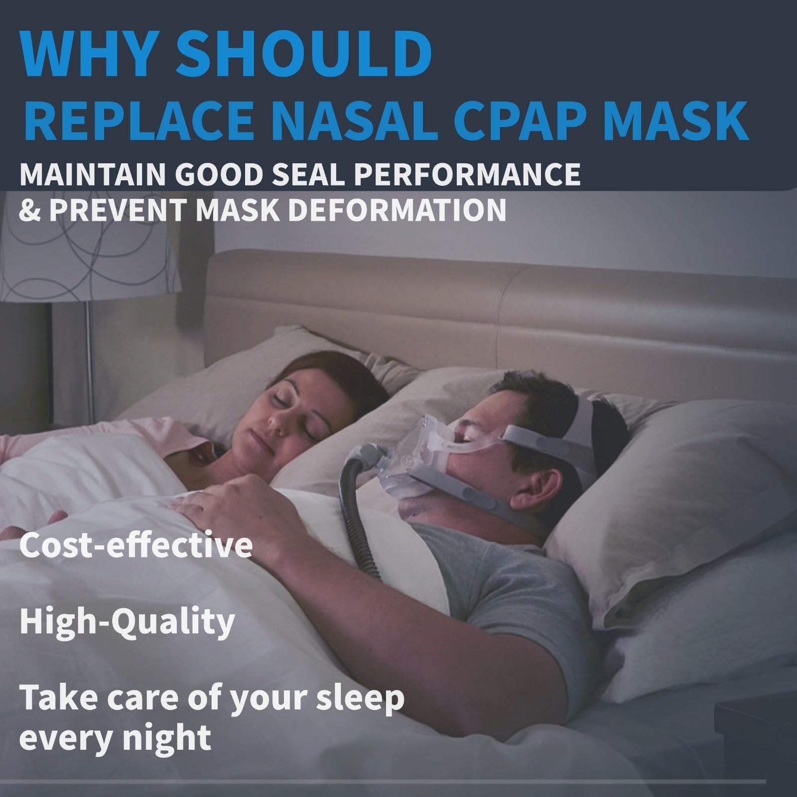 Full Face Replacement Cpap MASK, Includes Headgear, Cushion, Frame Large