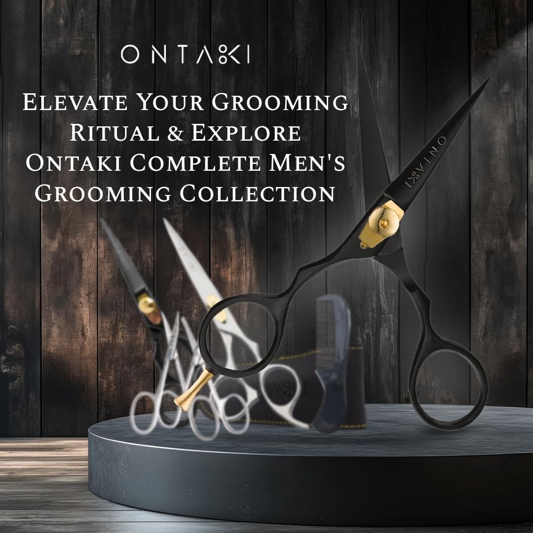 Precision Beard & Mustache Scissors 5.5″ – Japanese Steel, Sharp Blades, Ergonom