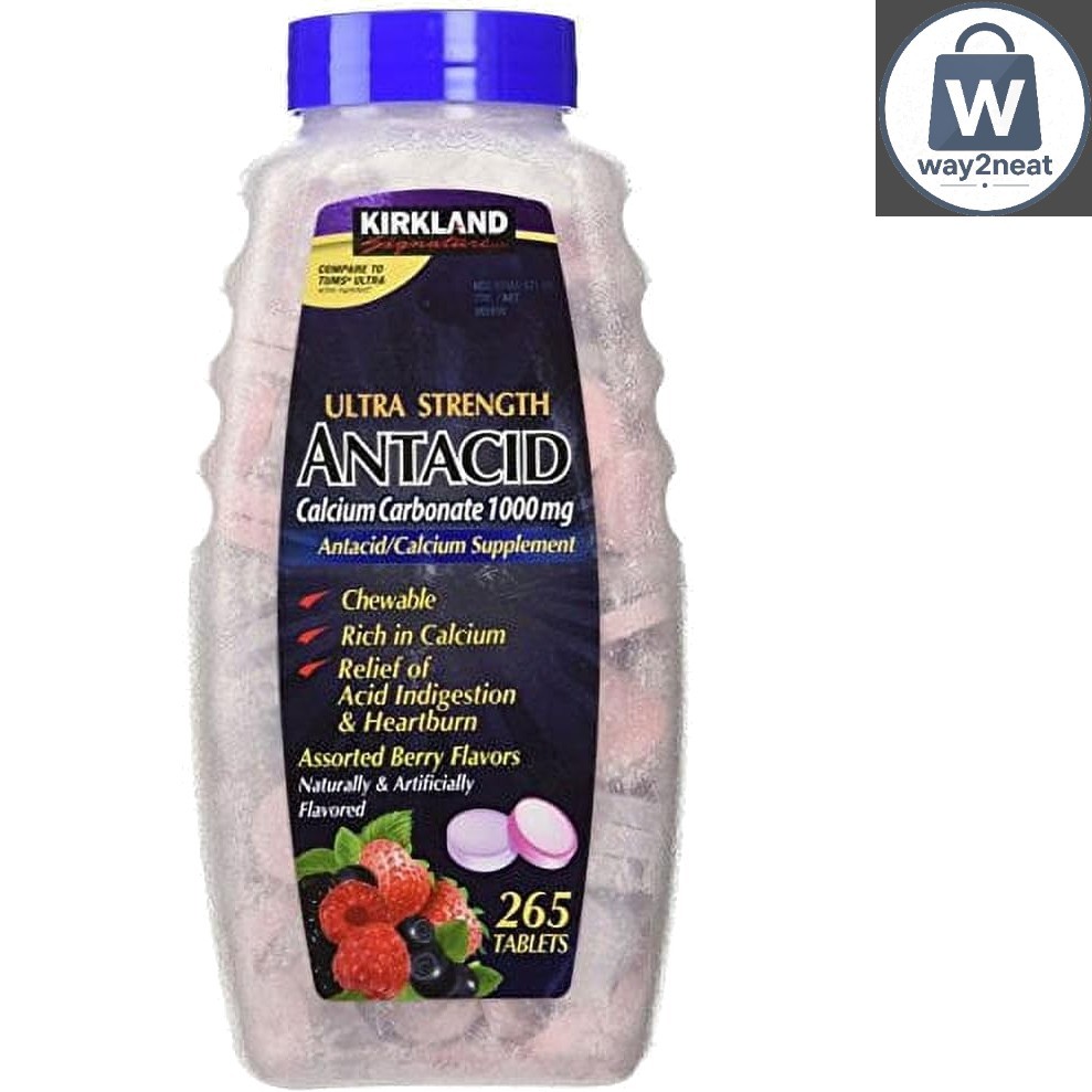 Signature Ultra Strength Antacid – 1000 MG Calcium Carbonate, Berry Flavor, 2…
