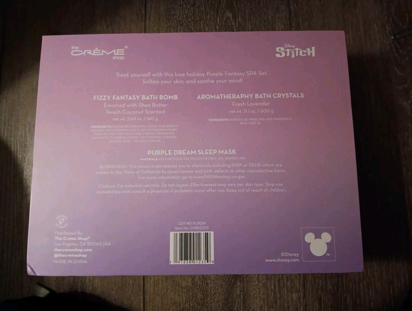 The Creme Shop Disney Stitch Purple Fantasy Spa Set