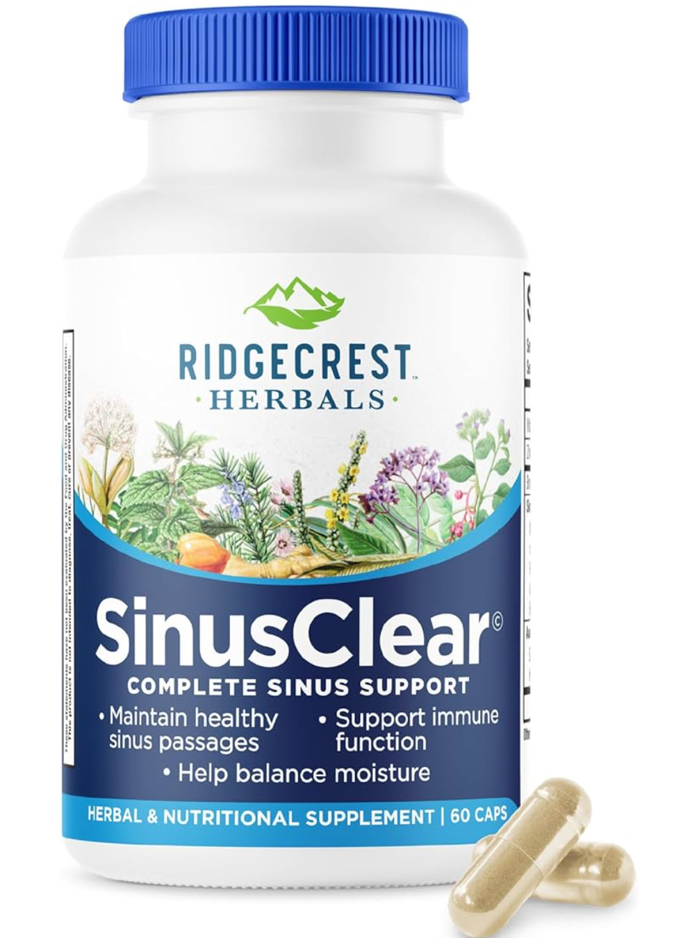 RidgeCrest Herbals SinusClear Complete Formula for Sinus and Nasal Health wit…