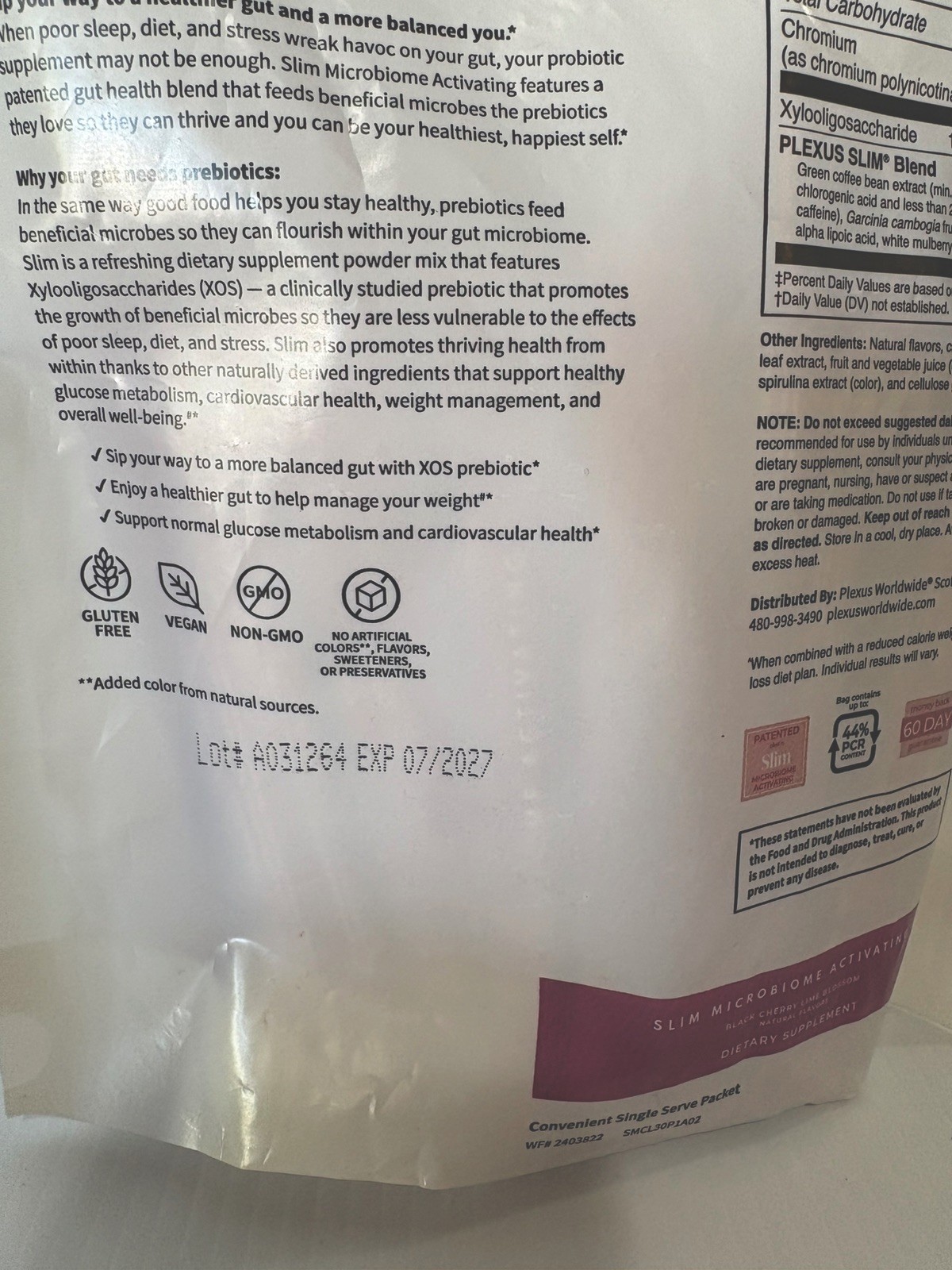 Plexus Slim Microbiome Activating 30 Packets Triplex ProBio 5 Bio Cleanse Bcherr