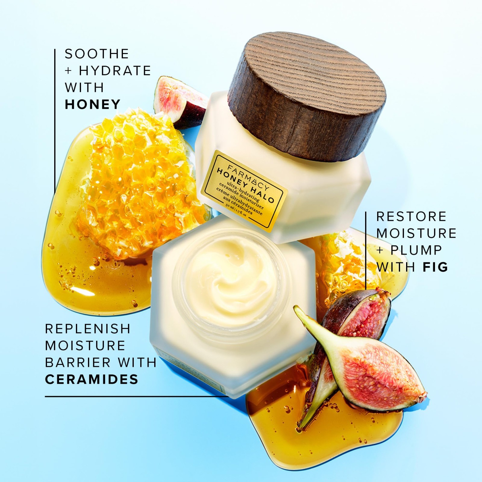Hydrating Ceramide Face Moisturizer for Dry Skin – Plumps, Soothes & Restores Gl