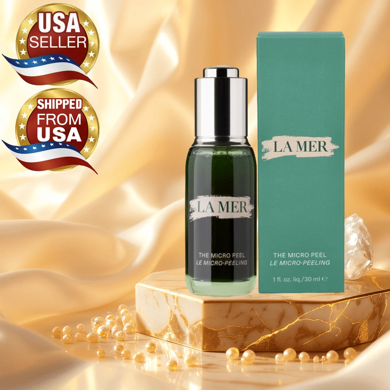 LA MER Micro Peel 1 oz 30 ml Exfoliating Serum Anti Aging Radiance Boost New
