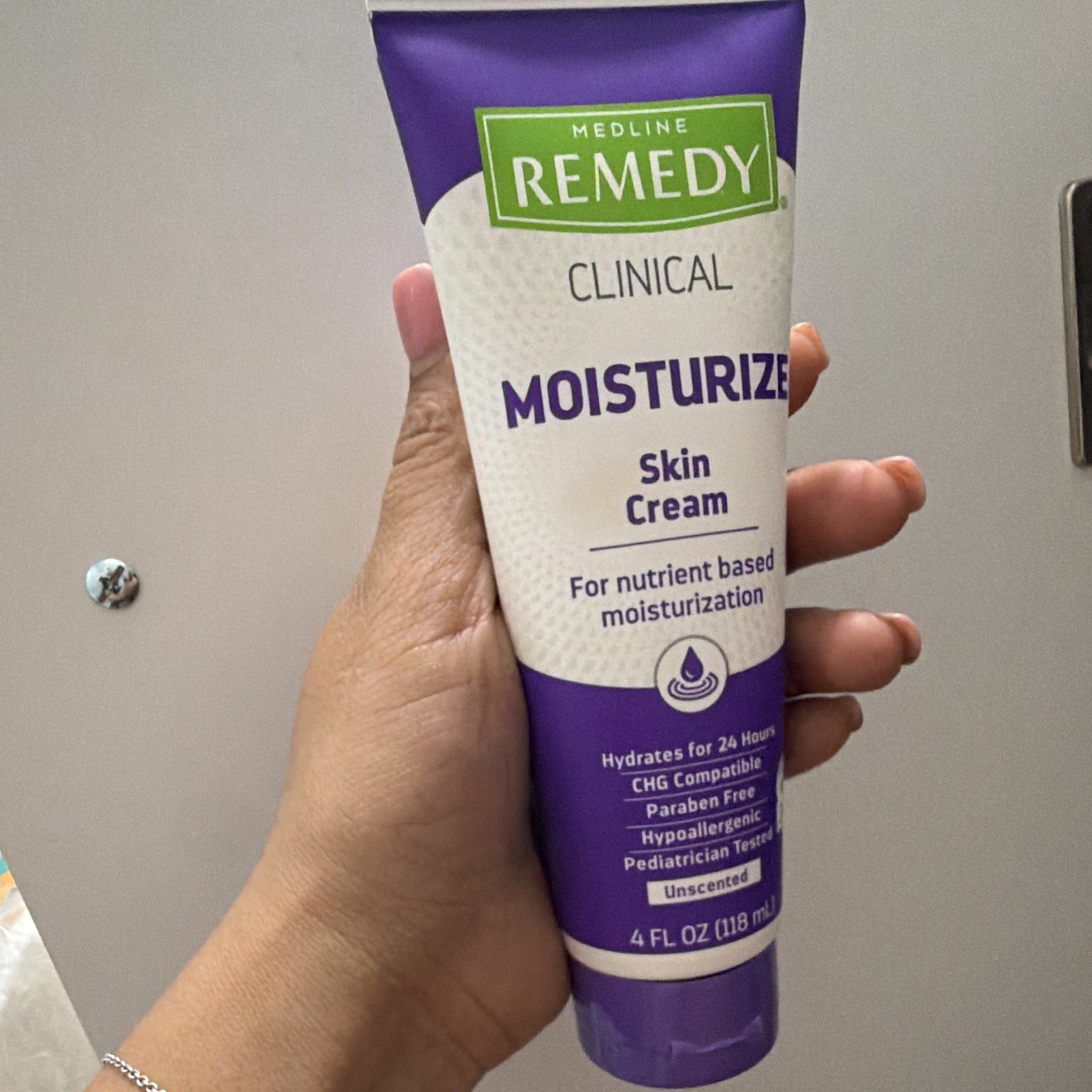 Medline Remedy Clinical Unscented Skin Moisturizing Cream 4 fl oz, 24HR