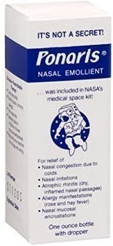 Ponaris Nasal Emollient Drops Nasal Irritation & Congestion Relief 1 oz 12 Pack
