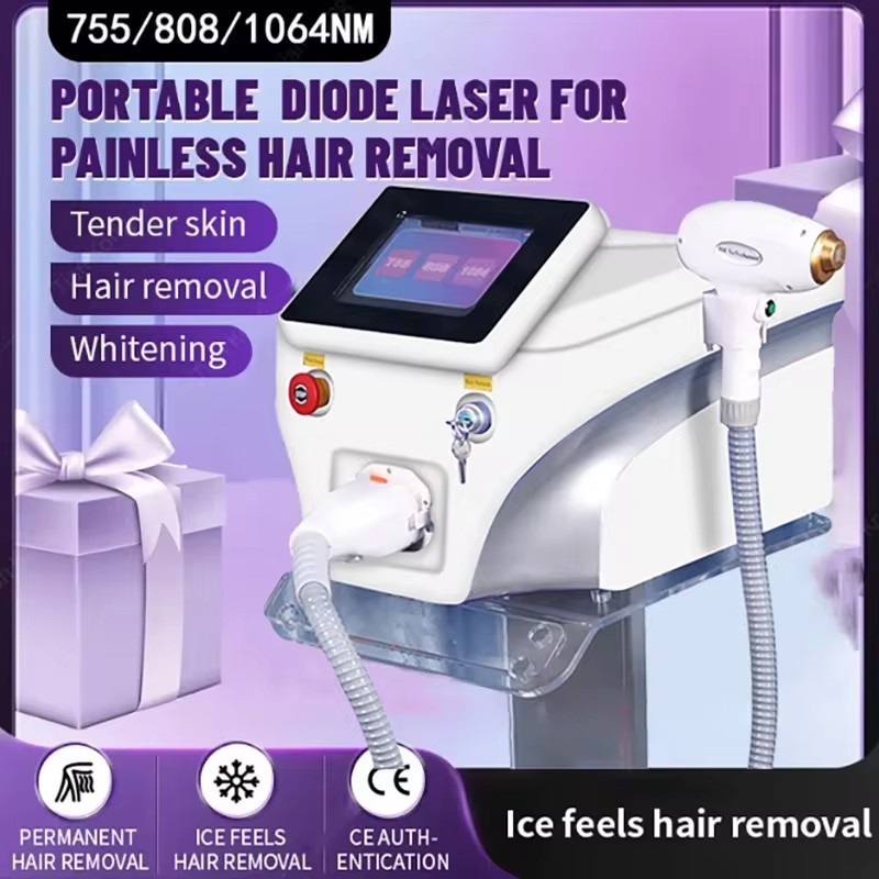 Painless 755nm 808nm1064nm Diode Laser Hair Removal Skin Rejuvenation Machine