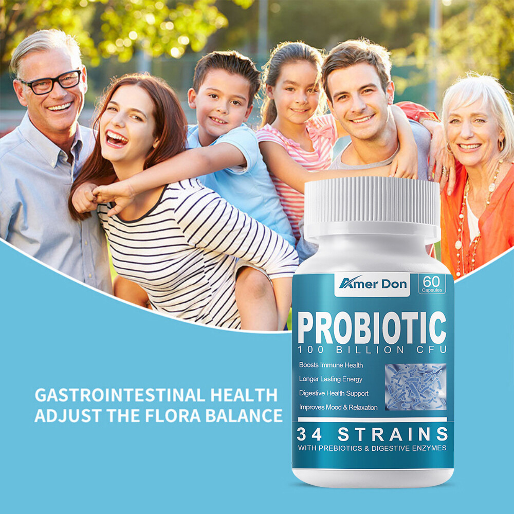 Raw Probiotics 100 Billion CFU Potency Digestive Immune Health 120 Capsules USA