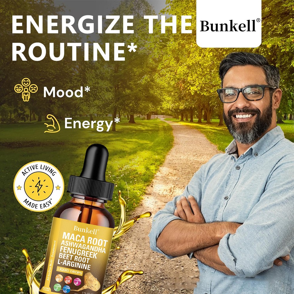 Maca Root Liquid Drops With Muscle Recovery Enhances Vitality And Immune Health