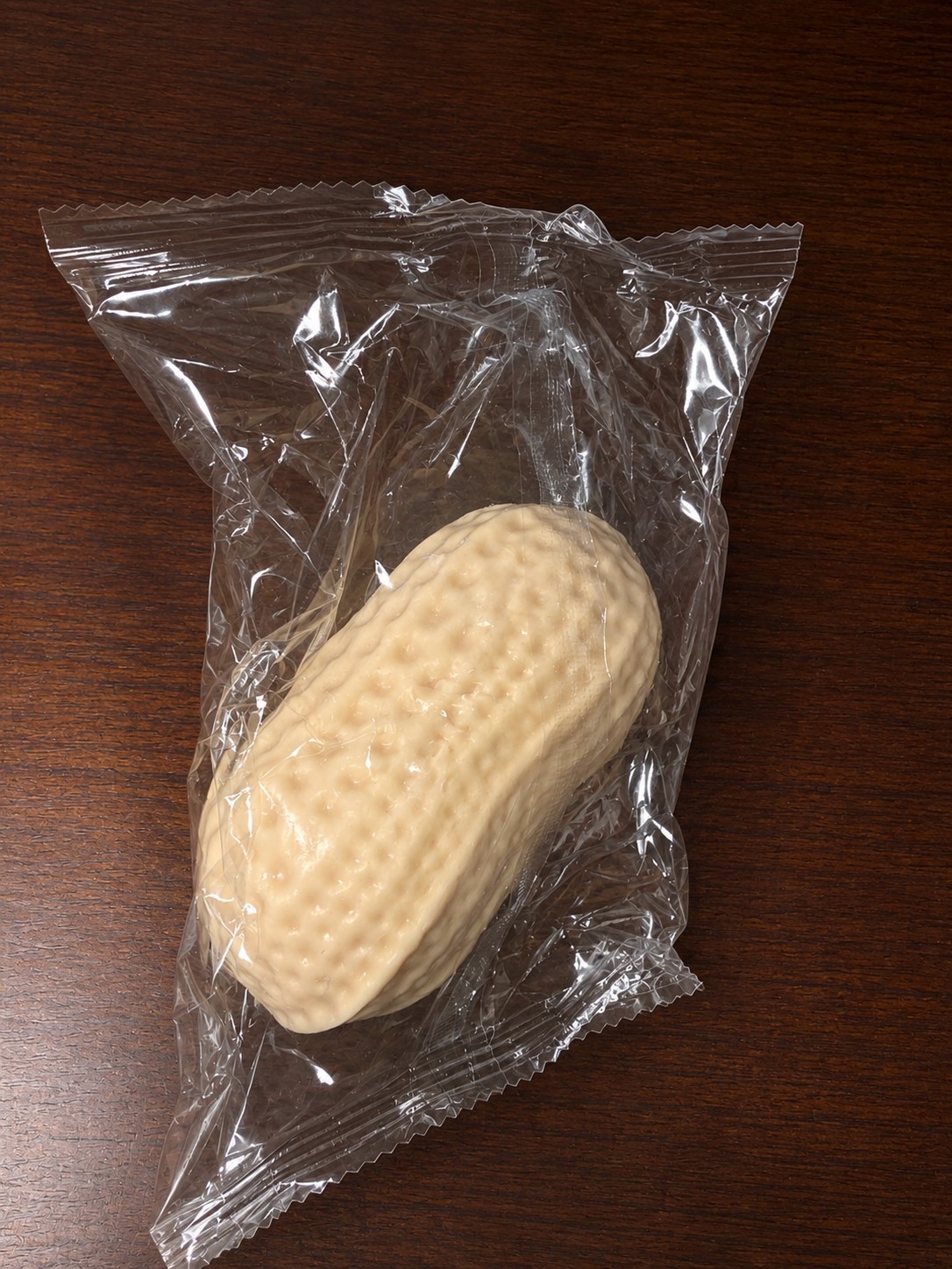 Beige Scented Foam Peanut Squeeze Ball, Squeezable Stress Reliever Toy