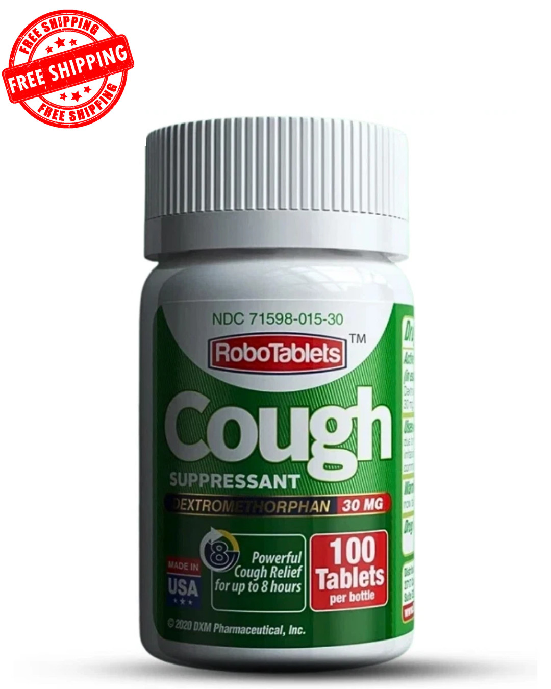 Cough Suppressant 100 Tablets 30mg Dextromethorphan
