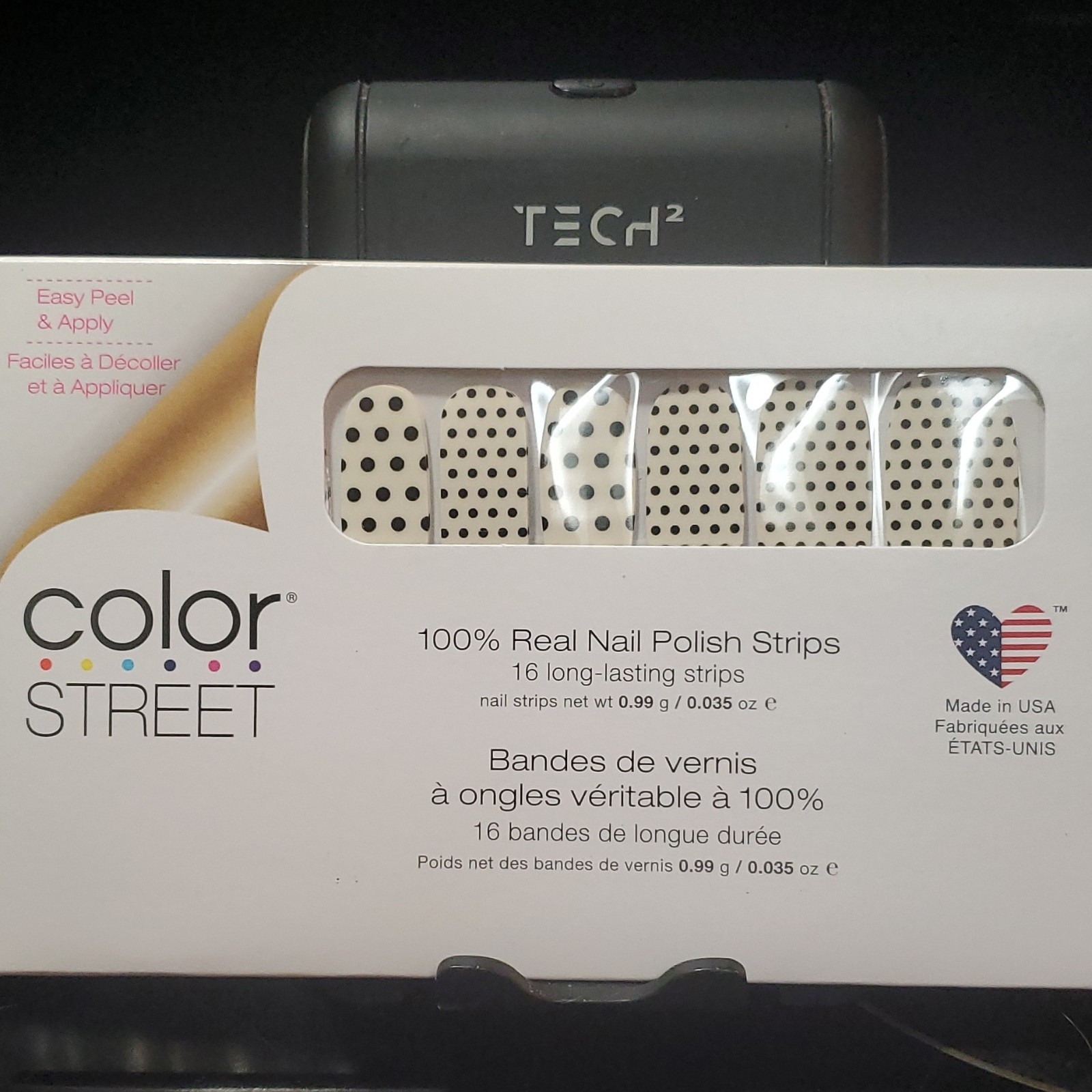 Color Street Polka Dot-Com White/Black Nail Polish Strips FDL041 C02860