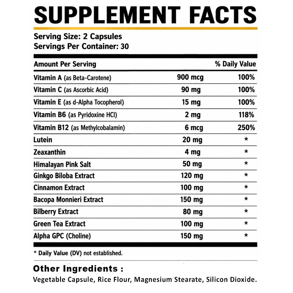 Memopryl Brain Supplement Nootropic Formula Support Cognitive Health ( 5 Pack )
