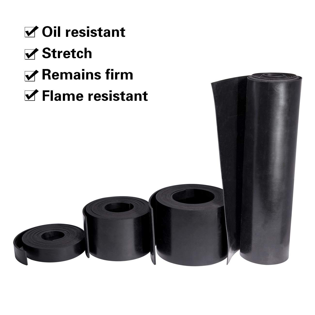 Versatile Solid Neoprene Strips, 1/16″ Thick, Perfect for Gaskets and Insulation