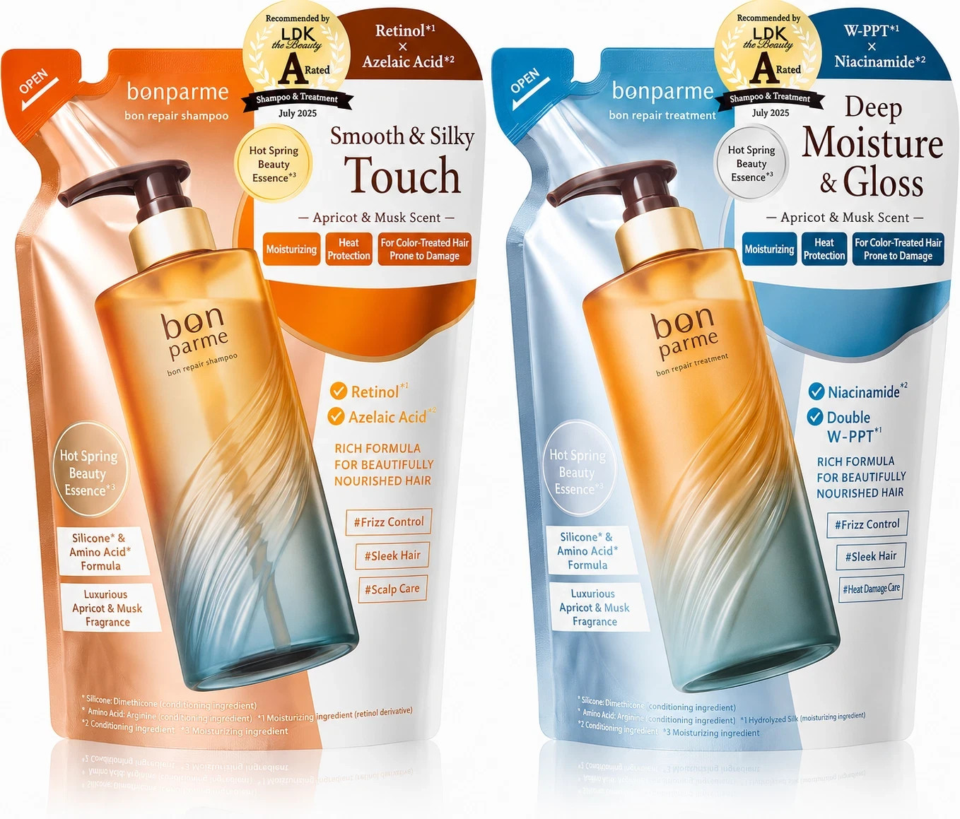 bonparme Bon Repair Shampoo & Treatment Refill Set Japan Hair Care