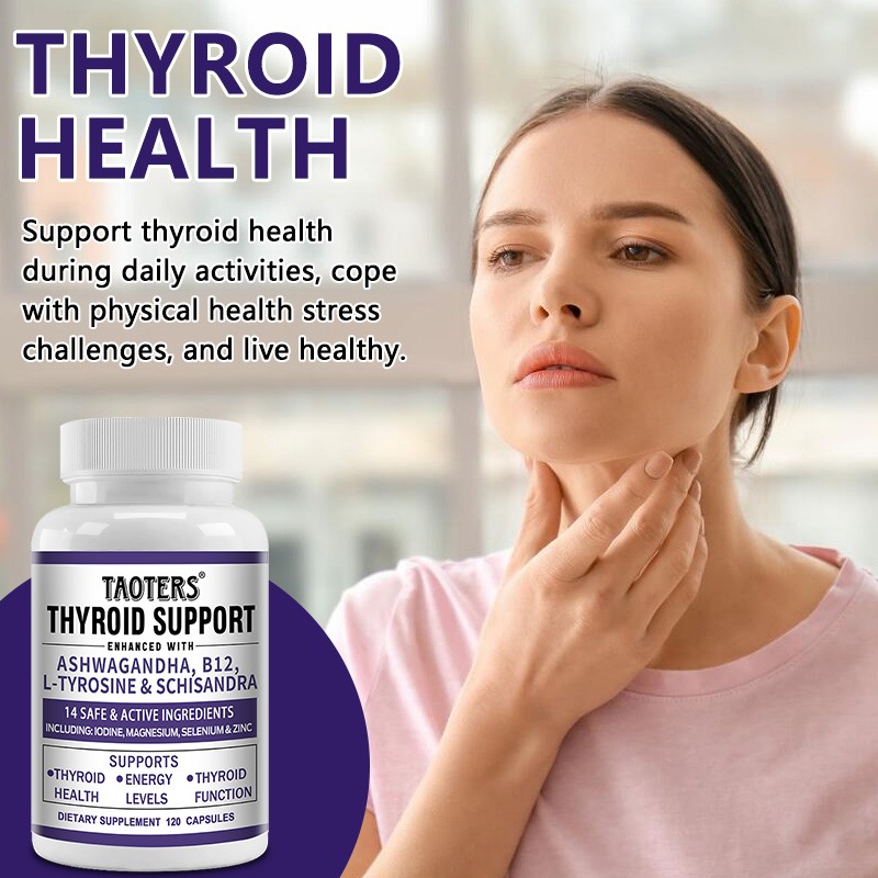 Thyroid Support With Iodine Boost Energy Metabolism Weight Loss 120 Capsules