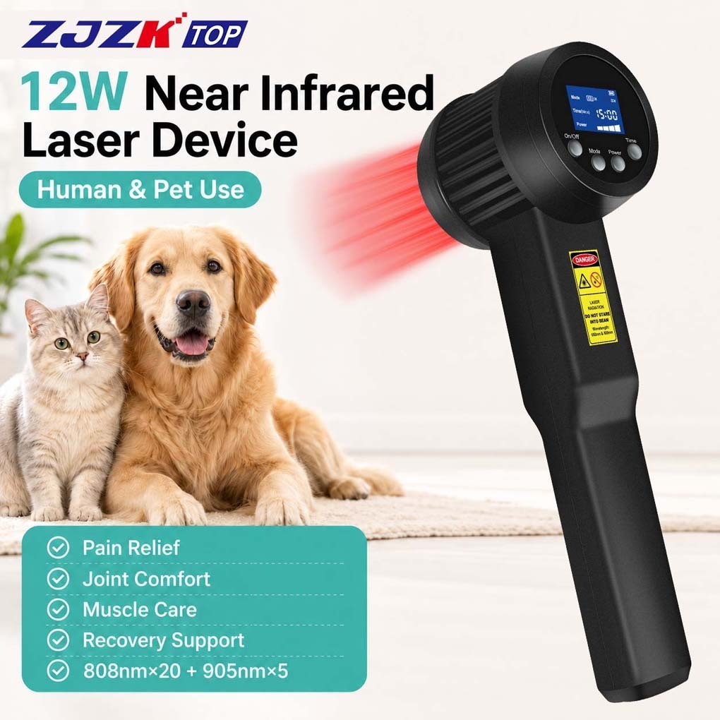 12W Veterinary Laser Therapy for Dogs Arthritis Hip Dysplasia IVDD 808nm 905nm