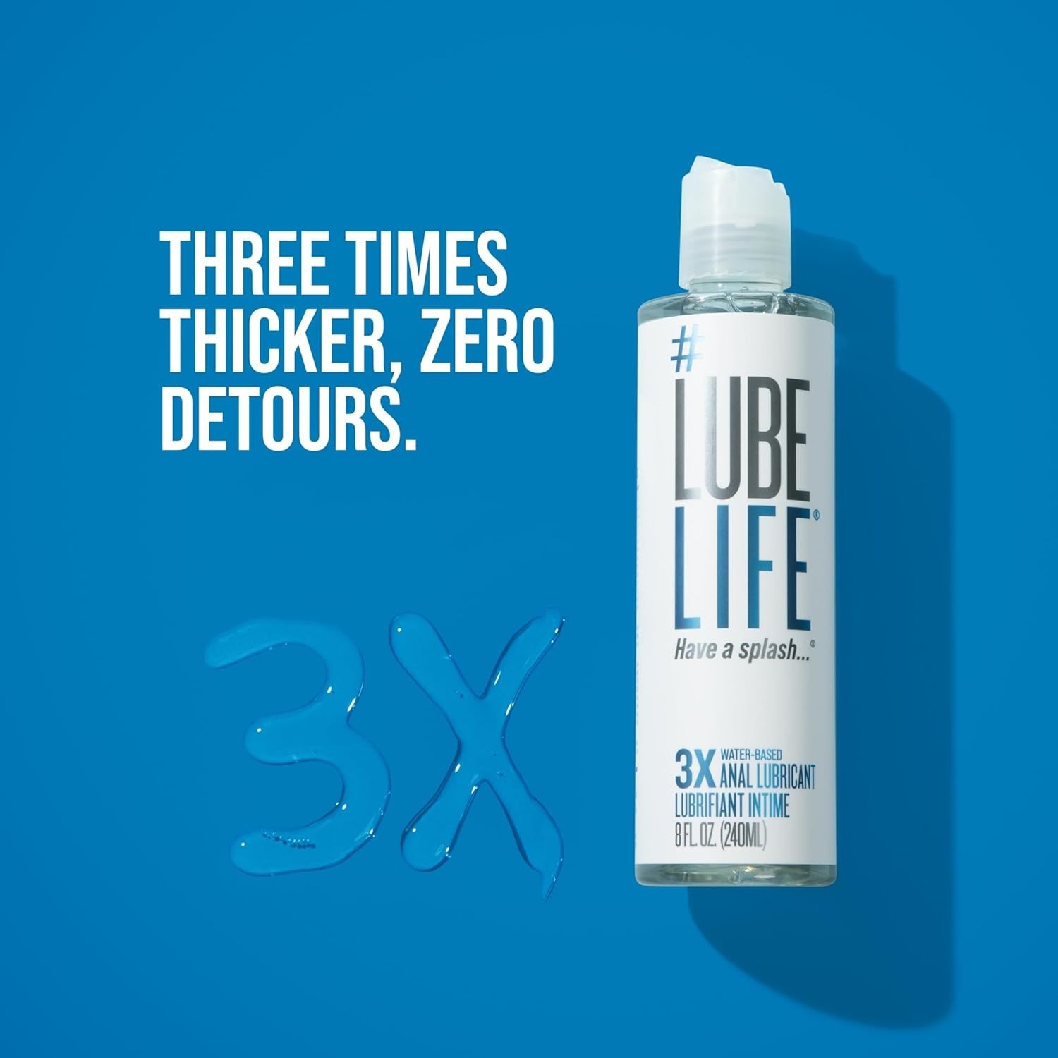 LubeLife 3X Anal Lube – Extra Thick Water Based Lube for Men, Women & Couples