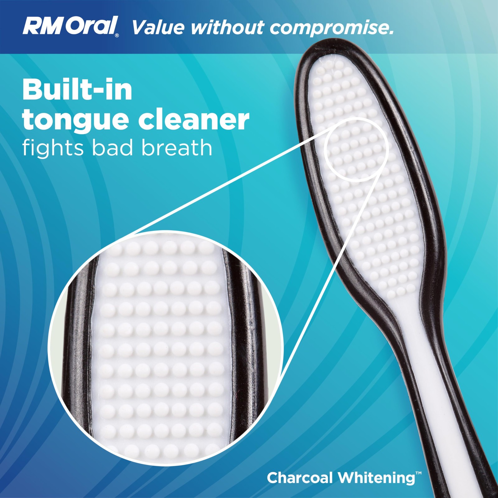 Charcoal Whitening Toothbrushes, Charcoal-Infused Soft Bristles, Helps Whiten…