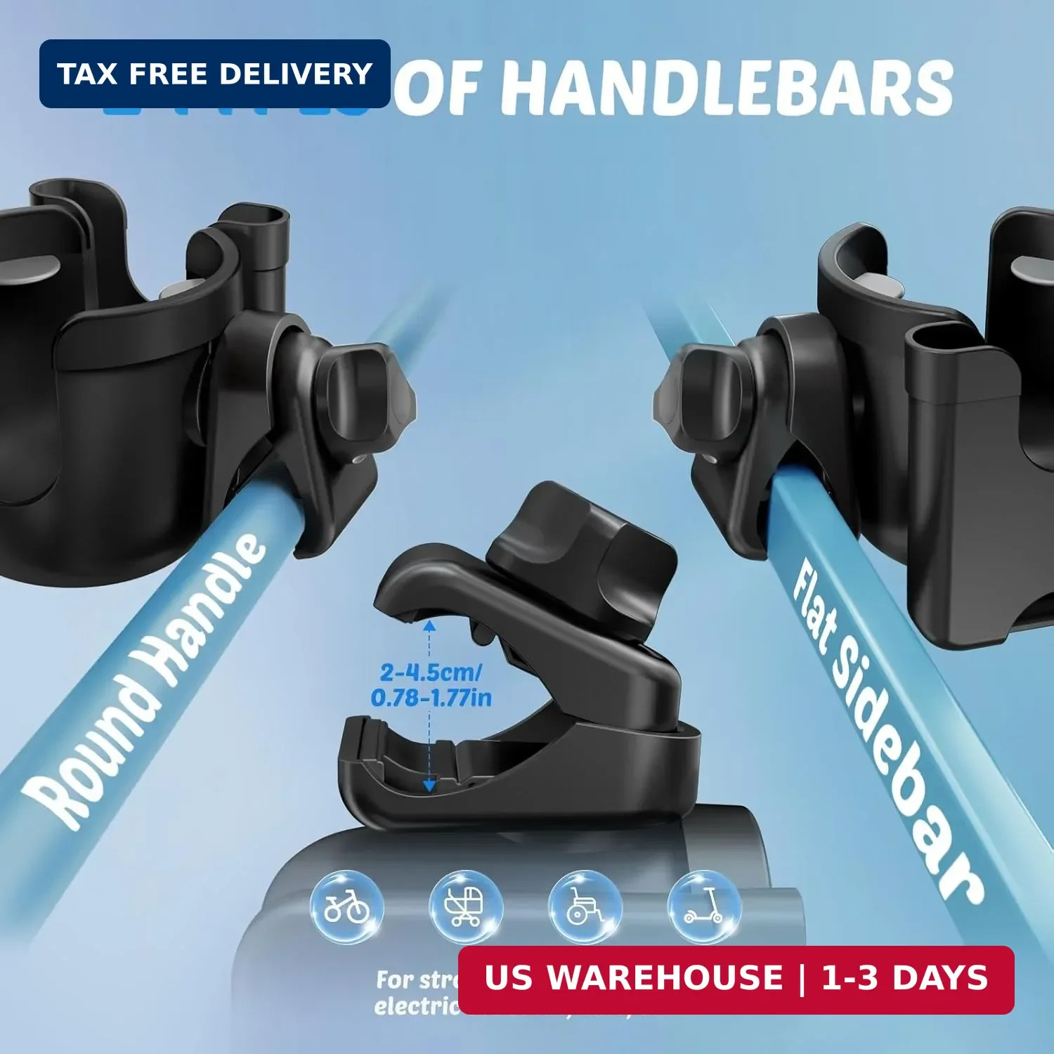 Cup Holder for Walker: Stroller Cup Holder Attachment with Phone Holder | Wheelc