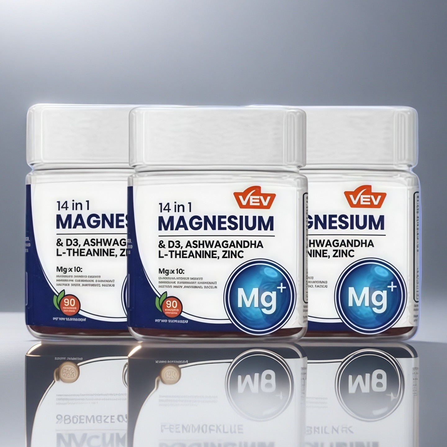 3PACK Magnesium Gummies 14-in-1 by VEV for Relaxation & Sleep