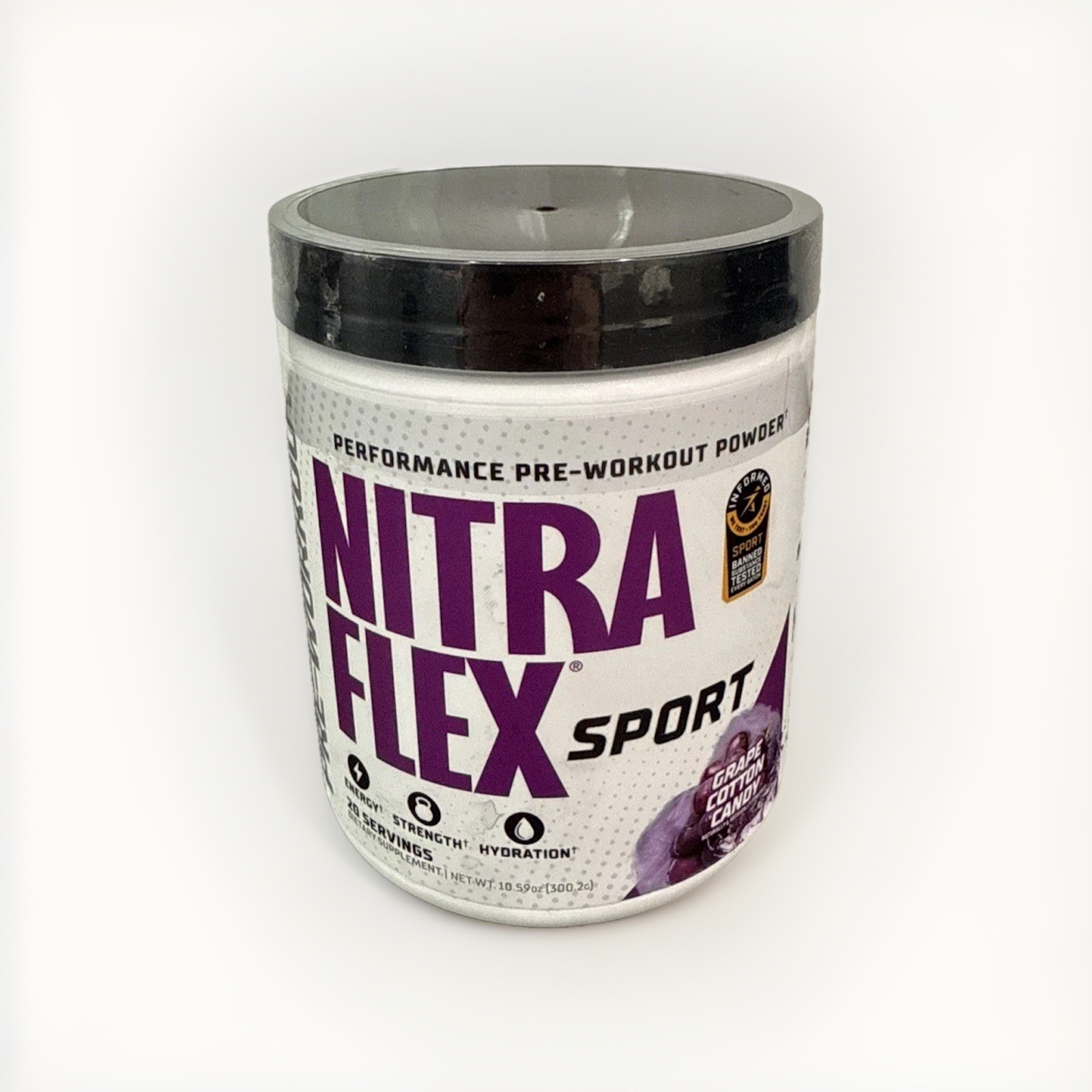 Nitra Flex Pre Workout Grape Cotton Candy 20 Servings Exp 08/2027