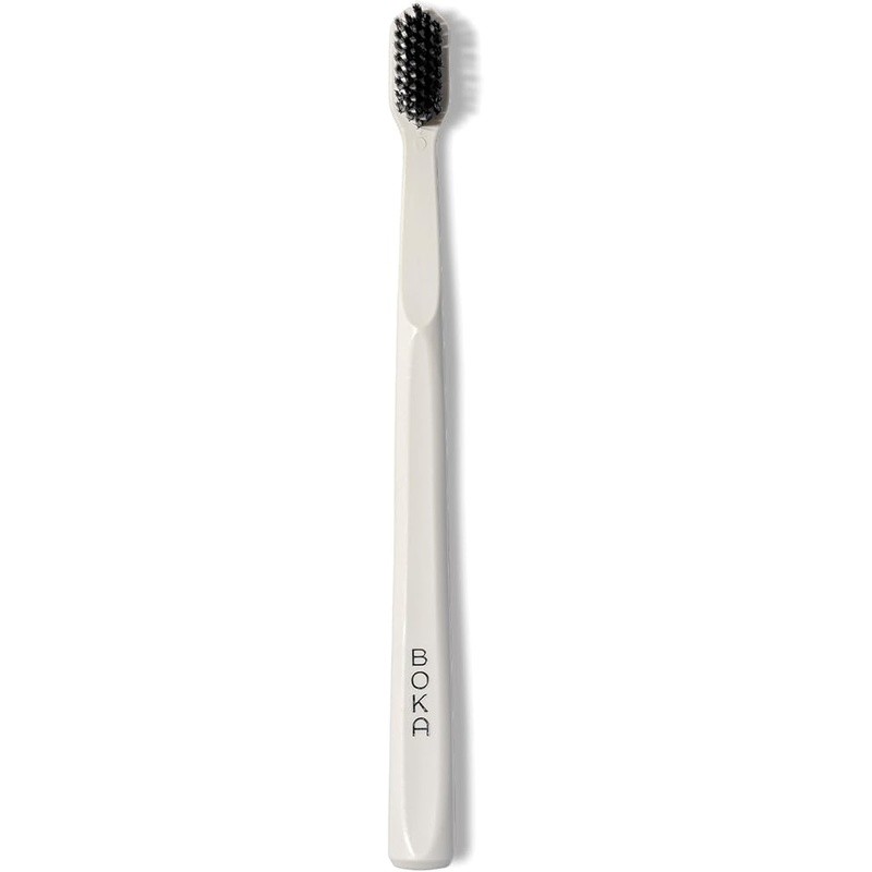 Charcoal Infused Toothbrush Extra Soft Bristles Gum Care Travel Cap Bioplastic