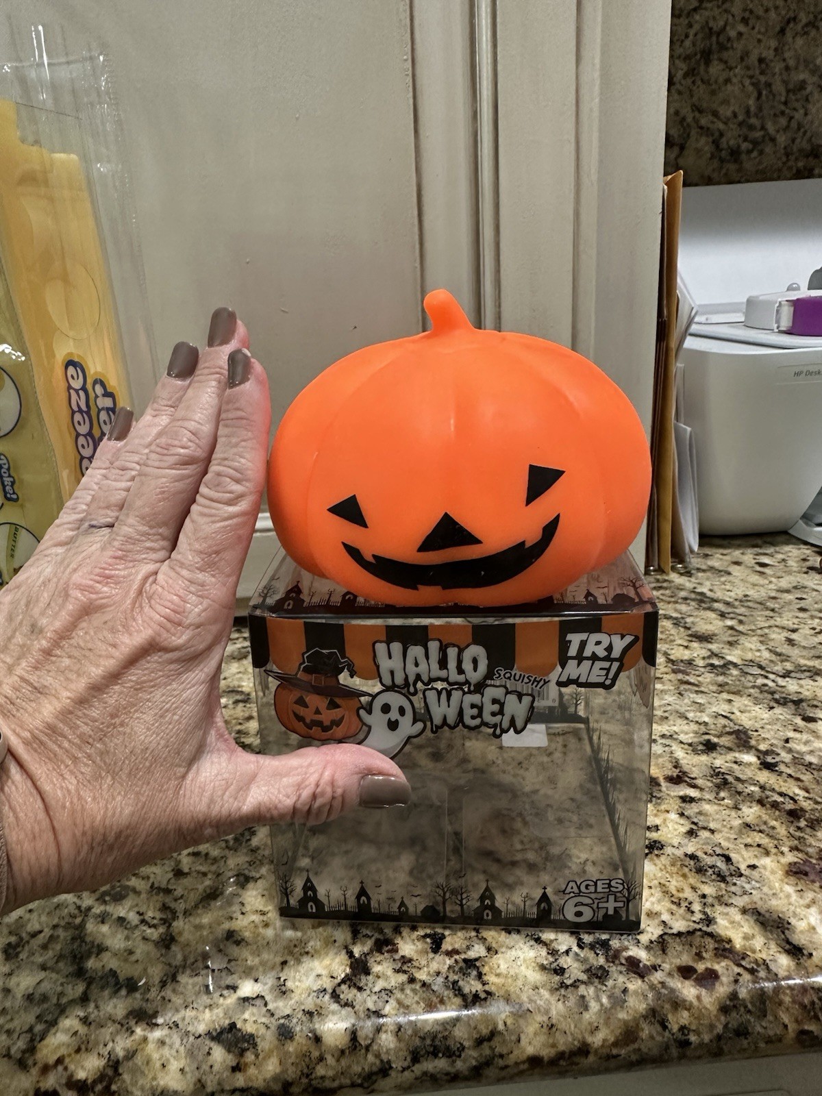 Halloween Squeeze 3pc Pumpkin & Ghost Set. 1 Boy, 1 Girl and one Pumpkin.