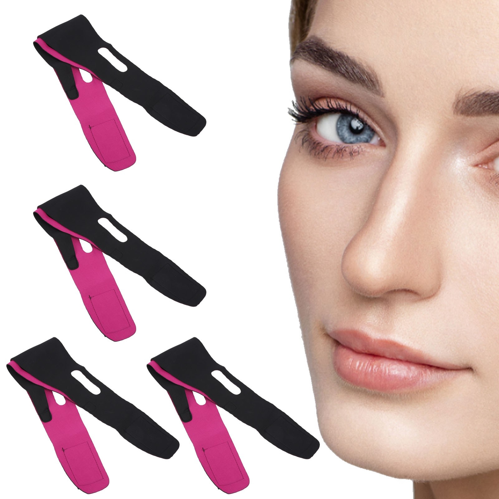 4pcs Face Lifting Strap Remove Double Chin Prevent Sagging V Shaped Slimming WTD