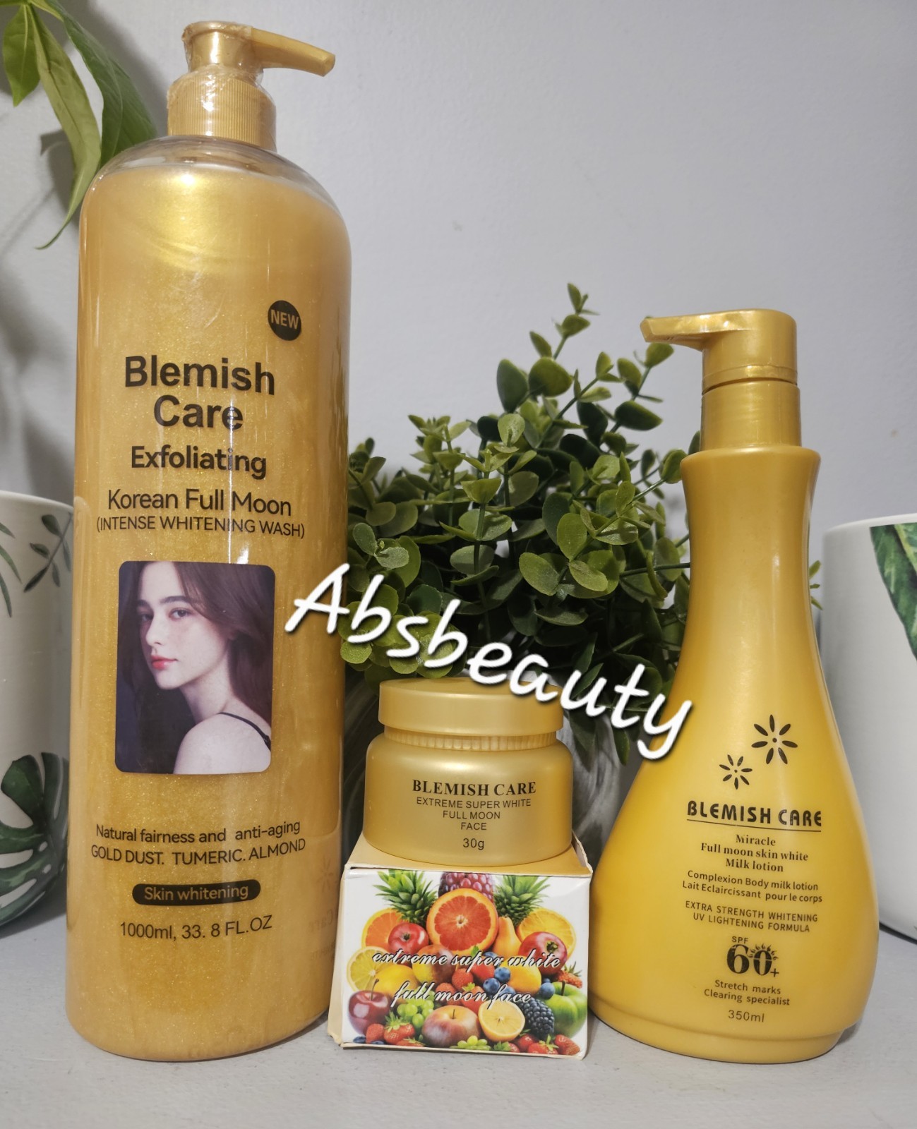 Blemish Care Full Moon Set Body Wash, Lotion & Face Cream.