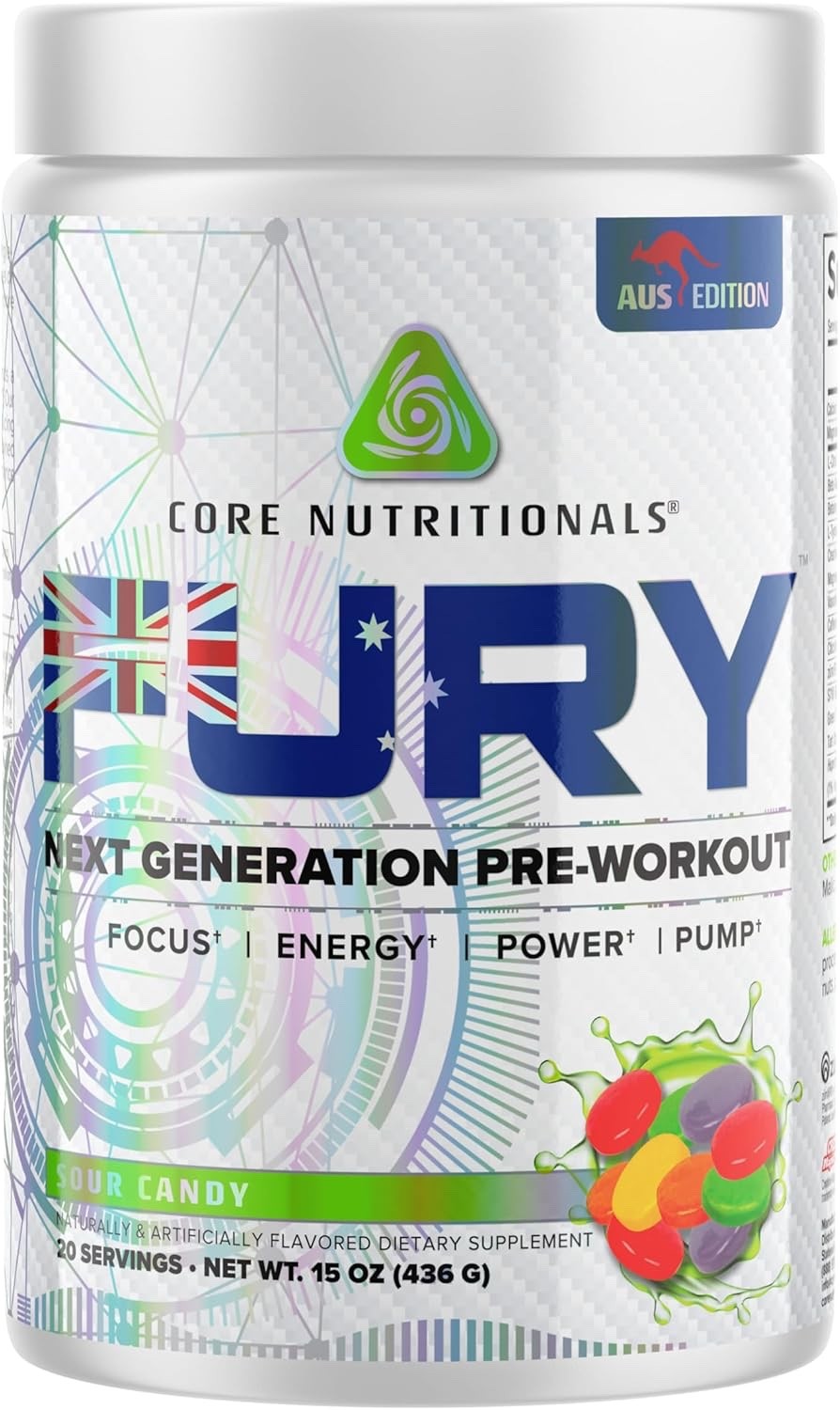 CORE NUTRITIONALS FURY NEXT GENERATION PRE-WORKOUT, 20/40 SERVINGS