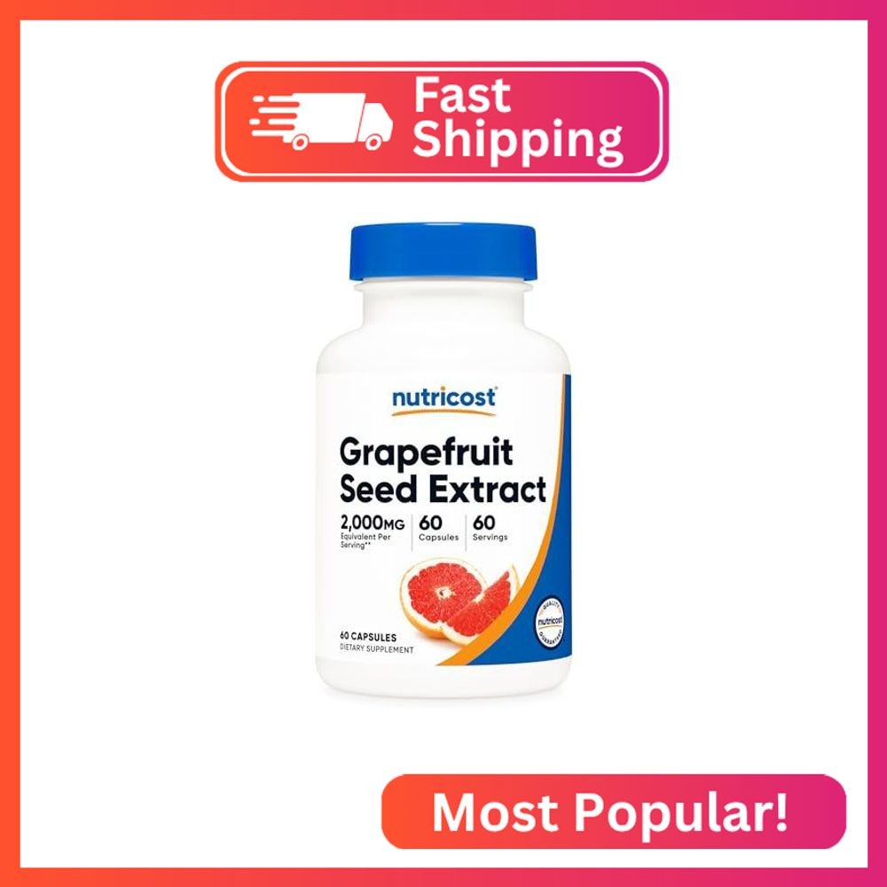 Nutricost Grapefruit Seed Extract 60 Capsules for 60 Servings Per Bottle – Glute